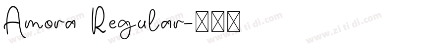 Amora Regular字体转换